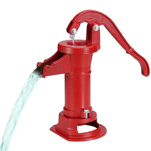Bomba de Água VEVOR 7.6 M (Vermelho - Aço Fundido) VEVOR - Bombas de hardware - 7.6 m, vermelho, aço fundido