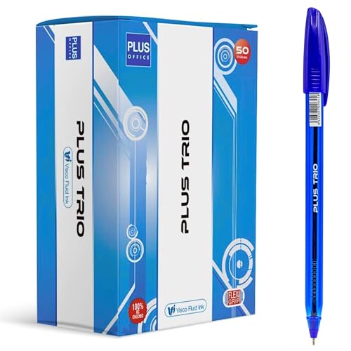 Canetas Plus Trio Pack 50 Azuis 0.7 Mm PLUS OFFICE PLUS OFFICE - Canetas - 50 azuis, 0.7 mm, tinta fluída, ponta de niquel
