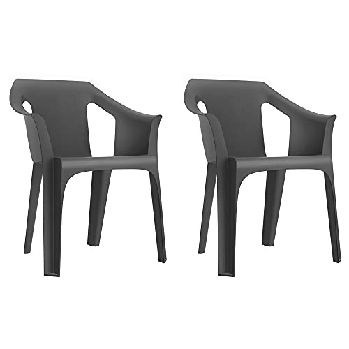 Conjunto de 2 Cadeiras de Jardim com Almofadas GARBAR Cool Set resol grupo - Móveis de exterior - 2 cadeiras, almofadas, polipropileno, apiláveis