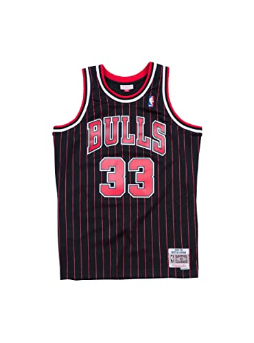 Camisola Unisexo MITCHELL & NESS Chicago Bulls Scottie Pippen Azul para Futebol (XXL) Mitchell & Ness - Roupa - unisexo, futebol, azul, xxl