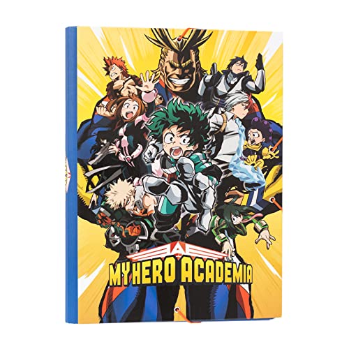 Pasta 3 abas MY HERO ACADEMIA (Branco) ERIK - Pastas de arquivo - My Hero Academia, 3 abas, cartão, design interior