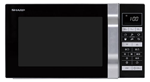 Micro-ondas SHARP R-860S (25 L - Com Grill - Inox) Sharp - Fornos de microondas - 25 litros, grill, descongelamento automático, temporizador