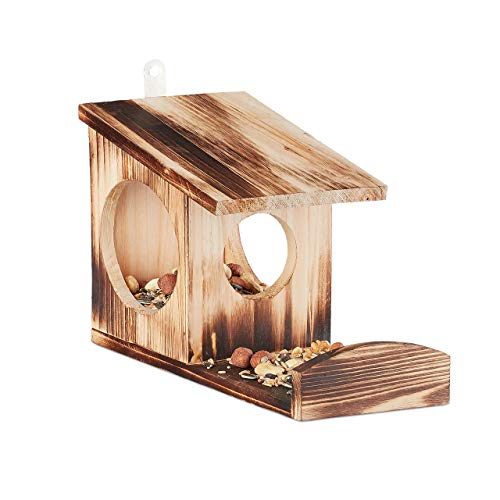 Comedouro para Coelhos e Porquinhos da Índia Relaxdays | Castanho Relaxdays - Alimentadores de esquilos - coelho, porquinho, castanho