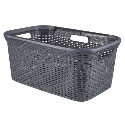 Cesto de Roupa Suja CURVER Style (Plástico - 46.1 x 37.4 x 35.6 cm) Curver - Cestos de roupa - 46.1 x 37.4 x 35.6 cm, 45 litros, resistente, fácil de limpar