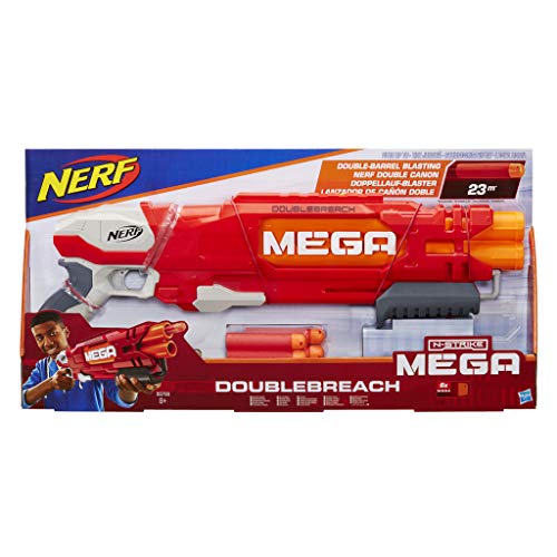 Lançador HASBRO Nerf Mega Doublebreach Nerf - Armas de brinquedo e acessórios - lançador, HASBRO, nerf mega doublebreach, canais disparo, alcance 23m