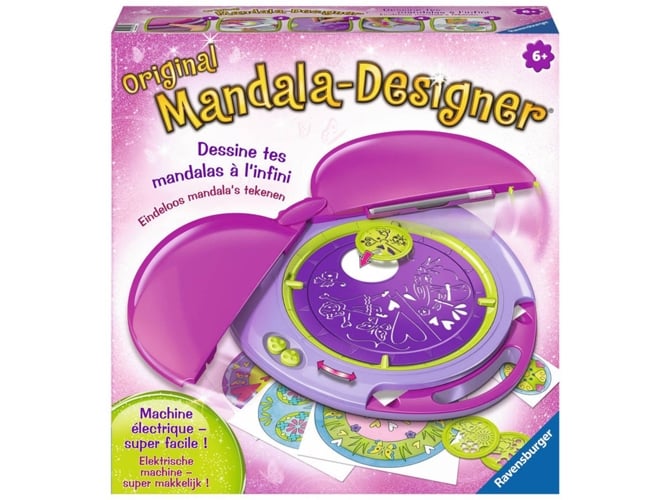 Kit de Design de Moda para Crianças RAVENSBURGER Ravensburger - Kits de artesanato de brinquedos - máquina de desenhos, mandalas, botão eléctrico, pilhas