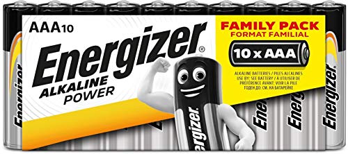 Pilhas Não Recarregáveis ENERGIZER Power AAA Alkaline Energizer - Baterias de uso geral - alkaline, AAA, 10 unidades, plástico de bolhas