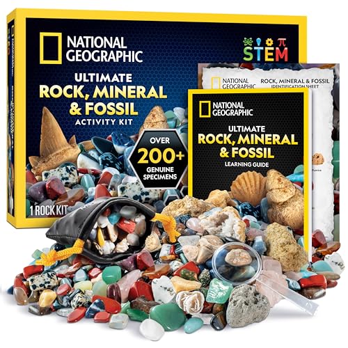 Kit de Ciência NATIONAL GEOGRAPHIC Set of Natural Stones (Idade Mínima: 8) National Geographic - Brinquedos - kit, ciência, pedras naturais