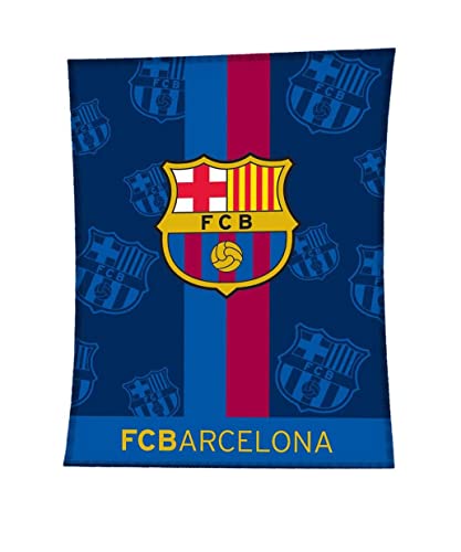 Manta ASDTITEX FC Barcelona (Azul - 130 x 170 cm) ASDITEX S.L. - Roupa de cama e cama - fc barcelona, 130x170 cm, poliéster, oficial