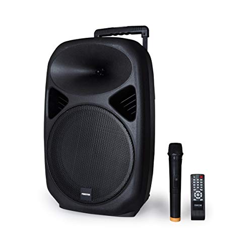 Amplificador de Áudio FONESTAR Ash-7512U (100 W) FONESTAR - Sistemas de sonorização pública - 100 W, microfone VHF, leitor usb, receptor Bluetooth