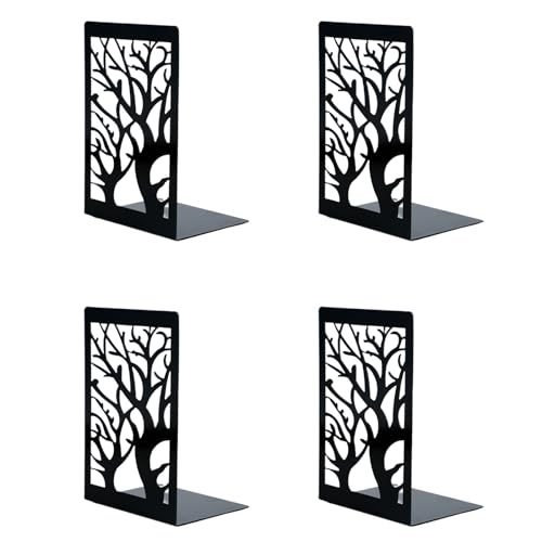Suporte para Livros Wenrescry | Preto (Livros e Rádio) Wenrescry - Suportes de livros - livros, metal, 4 prateleiras, preto
