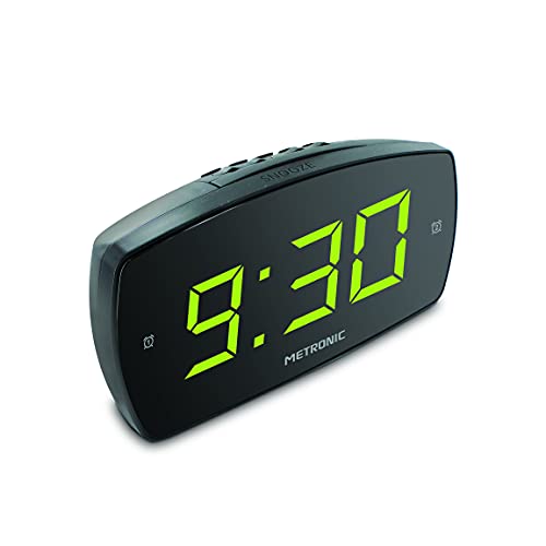 Relógio Despertador SPC 460XL2 (Preto - Digital - Alarme Duplo) METRONIC - Relógios despertadores - digital, alarme duplo