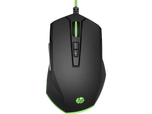 Rato Gaming com Fios HP Pavilion 200 | 5000 DPI | Preto HP - Ratos e trackballs - 5000 dpi, ergonômico, iluminação, gaming