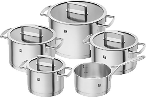 Conjunto de Panelas ZWILLING Vitality (4 peças) ZWILLING - Conjuntos de panelas - 18/10 aço inoxidável, antiaderente, indução, suporte ergonómico