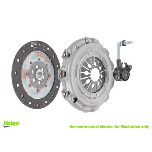 Kit de Embreagem VALEO 834063 (Vendido por Pares) Valeo - Peças de transmissão e drivetrain de veículos automotores - kit de embreagem, valeo 834063, aço, 27 cm, preto amarelo