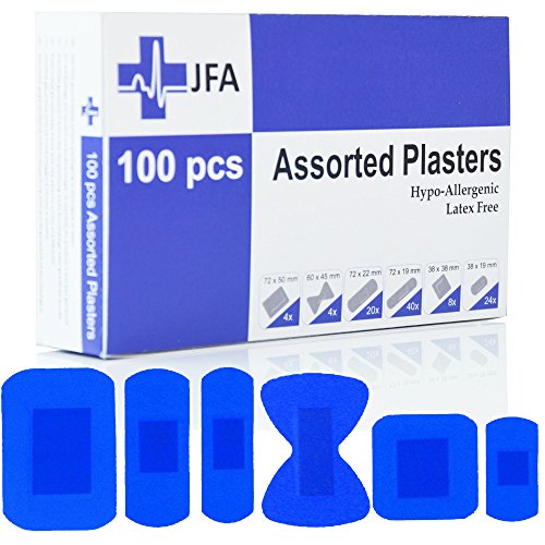 JFA MEDICAL Bandage Blue Assorted (6 sizes) 100 units per box JFA Medical - Fita médica e bandagens - bandagem, azul, vários tamanhos
