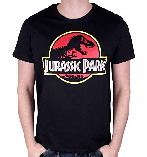 T-shirt para Homem COTTON DIVISION Jurassic Park Preto para Multisport (XL) cotton division - Roupa - algodão, jurassic park, preto, multisport