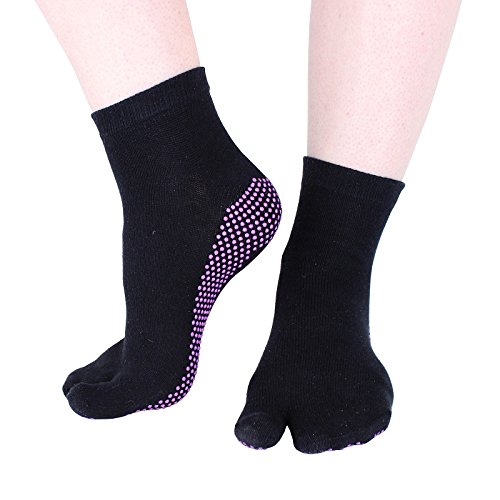 Meias para Homem HOOPOMANIA One Toe Preto para Ioga (EU 39-41) hoopomania - Meias Comuns - homem, ioga, preto, one toe