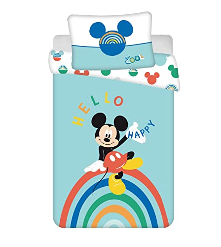 Capa de Almofada JFABRICS Mickey Mouse (Algodão - Azul) JFabrics - Capas de edredão - algodão, azul, lavável