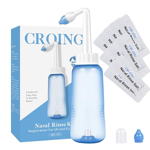 Neti Pot 120 Sal Packets + 300 Ml Bottle XIAMEN CHEERING INDUSTRIAL CO.,LTD - Cuidados de saúde - 120 pacotes de sal, 300 ml, neti pot, passagens nasais