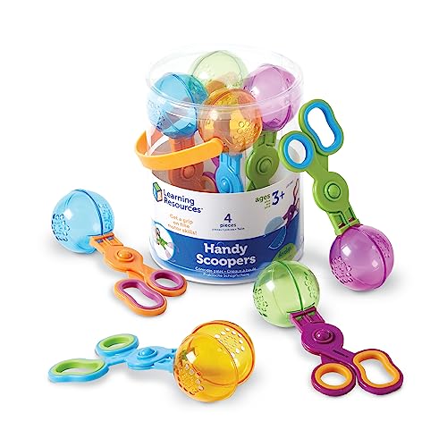 Brinquedo Educativo LEARNING RESOURCES Handy Scoopers Learning Resources - Brinquedos educativos - capacidades motoras, scoops orificados, mangos fáceis de agarrar