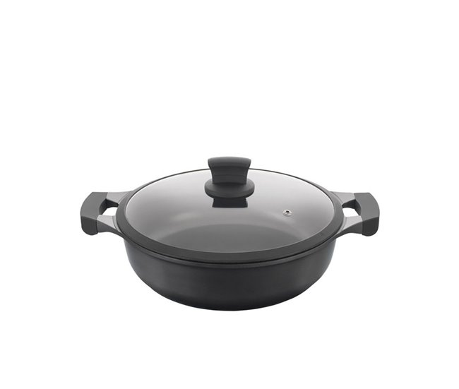 Panela baixa Metaltex Xpert - 28cm - Preto Metaltex - Fornos holandeses - 28 cm, preto