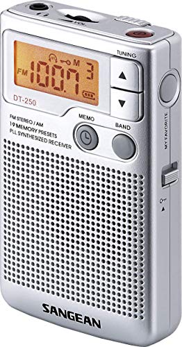 Rádio Sangean DT 250 Prateado (Rádio) Sangean - Radios - digital, am/fm, prateado, viso de fundo