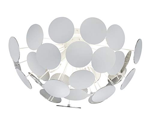 Plafon TRIO LIGHTING Discalgo (E27 - 1 x 60 W - Aço e Vidro) Trio - Luminárias de teto - disco, e27, 60W, preto branco