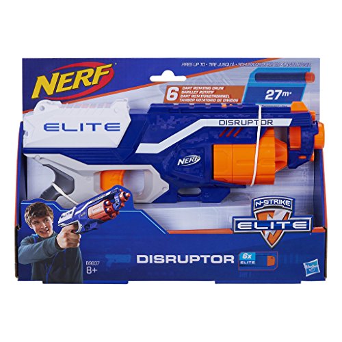Lançador NERF Elite Disruptor (Idade Mínima: 8 anos) Hasbro - Armas de brinquedo e acessórios - lançador, NERF Elite, Disruptor, cilindro rotativo, 27 metros