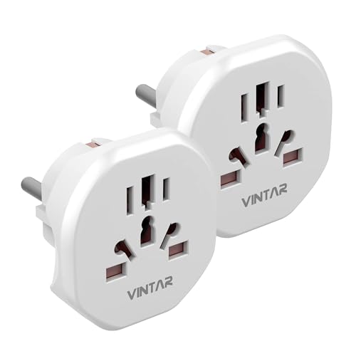 Adaptador de Viagem VINTAR 2PC (Universal - Branco) VINTAR - Conversores e adaptadores de viagem - adaptador, viagem, universal