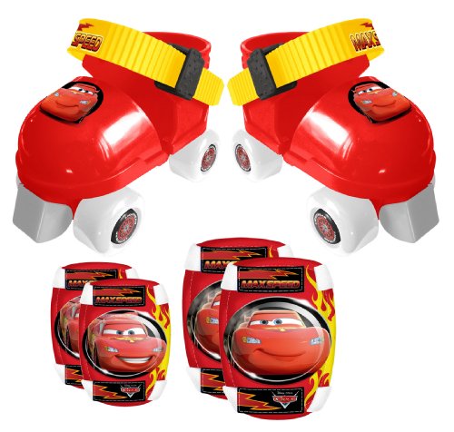 Conjunto de Patins DISNEY Cars (Idade Mínima Recomendada: 3 anos) STAMP - Patins em Linha - proteções, coderas, rodilleras, 3 anos