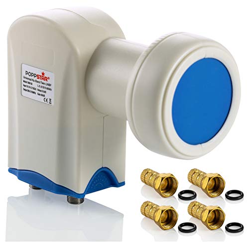 Conector Popstar para Antena Parabólica com 1x LNB 2 Saídas e 4X Conector F Poppstar - Acessórios de antena - popstar, antena parabólica, lnb, 2 saídas, conetor F