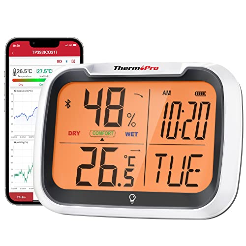 Termómetro de Casa DIGITUS TP393 (Bluetooth) ThermoPro - Previsores do tempo e estações - bluetooth, casa