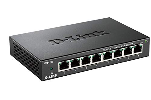 Switch D-LINK DES-108 (8 Portas Fast Ethernet - 200 Mbps) D-Link - Concentradores e comutadores - 8 portas, fast ethernet, 200 mbps