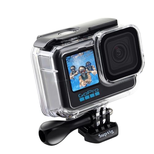 Capa Impermeável SUPTIG para Action Cam (GoPro - Preto) Suptig - Caixas estanques para câmeras subaquáticas - policarbonato, aço inoxidável, vidro temperado, 3 x 1.6 x 2.4 polegadas