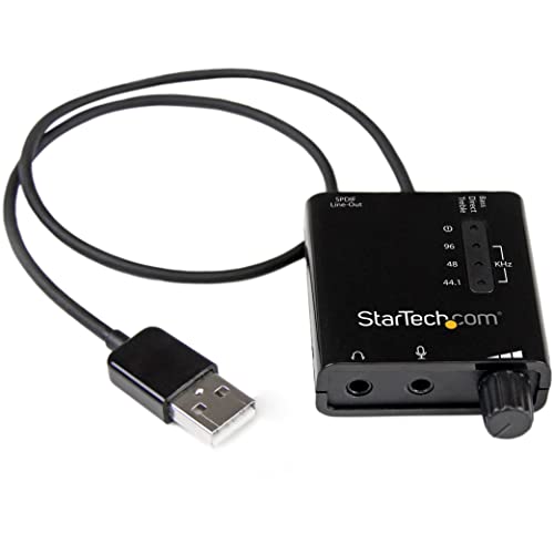 Adaptador STARTECH.COM ICUSBAUDIO2D (USB - Preto) STARTECH.COM - Placas e adaptadores de interface de computador - usb, preto