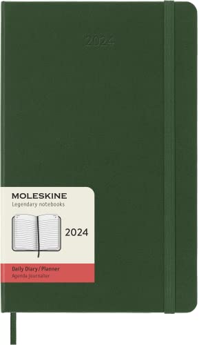 Agenda Semanal 2024 Liso Espiral Moleskine A5 Green Moleskine - Cadernos e bloco de notas - semnal, 2024, moleskine a5, verde