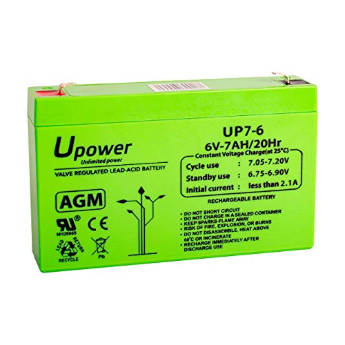 Bateria MASTER LOCK U-Power Up (6 V - 2.8 Ah) U-Power - Baterias - 6 V, 2.8 Ah, AGM, preto