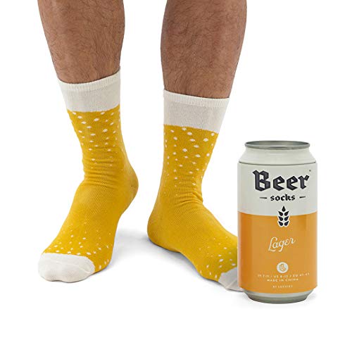 Meias LUCKIES OF LONDON Soup Socks Beer (Tam: 7-9) Luckies of London - Meias Comuns - divertidos, cerveja, 3 sabores, tamanho único