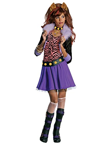 Fato de Menina RUBIE'S Luxe Clawdeen Wolf (8 a 10 anos) Rubie's - Brinquedos - 8-10 anos, clawdeen wolf, fato, jaqueta, meia