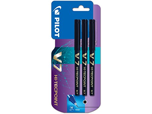 Caneta de Gel PILOT V7 Hitechpoint Preto (0.5 mm) Pilot - Canetas - 0.5 mm, traço médio, ergonómica, tinta líquida