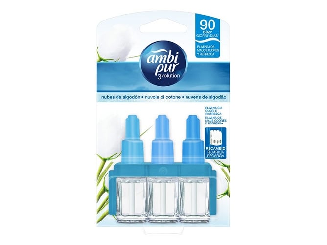 Recarga ambientador AMBI PUR 3volution CLOUDS OF COTTON AMBI PUR - Aromatizadores de ambiente - 20 ml, 90 dias, clouds of cotton