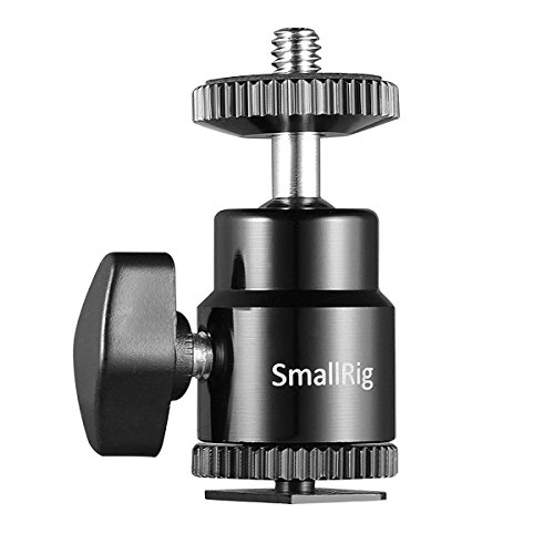 Mini Ballhead 360º com Conector para Flash SMALLRIG SMALLRIG - Peças e acessórios para câmeras - mini, ballhead, 360º, conector, flash