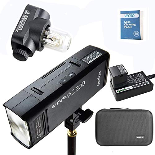 Flash GODOX AD200 2.4G TTL Pocket Flash 200Ws VIPHOTO DIGITAL - Flashes de câmera - flash, godox ad200, 2.4g ttl, pocket flash, 200ws