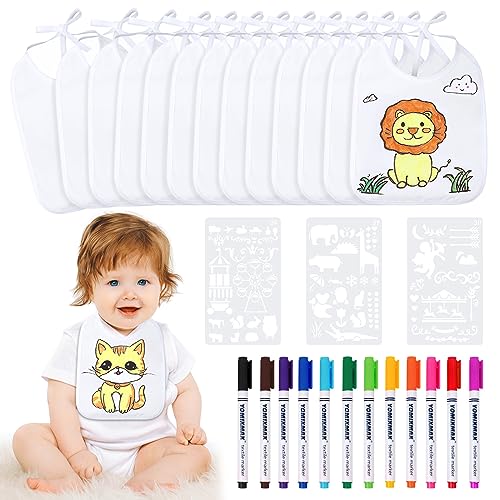 Kit de Artesanato para Crianças MGA ENTERTAINMENT 12 Baberos para Pintar (Idade Mínima: 3) LWMTT - Amamentação e alimentação - crianças, arte, lavável, durável