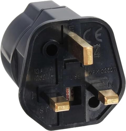 Adaptador CABLEPELADO (UK - 1.5 m - Preto) CABLEPELADO - Inversores de energia - 1.5 m, preto, sobrecarga, reino unido