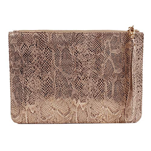 Bolsa de Ombro EFERRI Snake (Rosa - Poliéster - 26 x 19 x 1 cm) EFERRI - Bolsas - fecho éclair, interior forrado, alça de mão, 26 x 19 x 1 cm