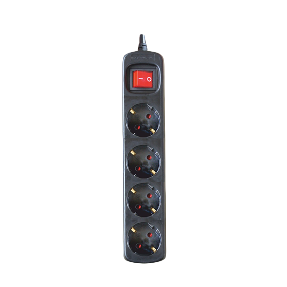 Silver Electronics Silver-Regleta com 4 Tomadas com Interruptor e Cabo de 1.5 M Silver Electronics - Filtros de linha e supressores de surtos - interruptor luminoso, proteção contra sobrecarga, tomadas 4, corrente máxima 16A