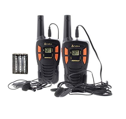 Walkie-Talkies Cobra Am-245 Bbx 8 Canais Preto Cobra - Rádios bidirecionais - conversor fm, frequência 8 canais, alcance 5 km, bateria nimh, viso led