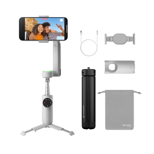 Gimbal INSTA360 Flow Pro (Compatibilidade: Smartphone - Autonomia: Até 12 horas) Insta360 - Suportes para telemóveis - suporte, insta360, alumínio, preto